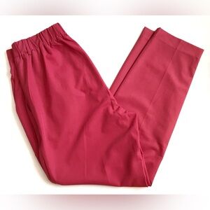 Express Super High Rise Pleated Ankle Pants in Coral Red Small